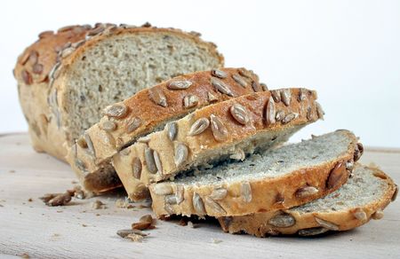 slices of bread on the table