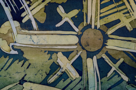 Abstract brushstrokes, fragment, hot batik, background texture, handmade on silk,  surrealism art