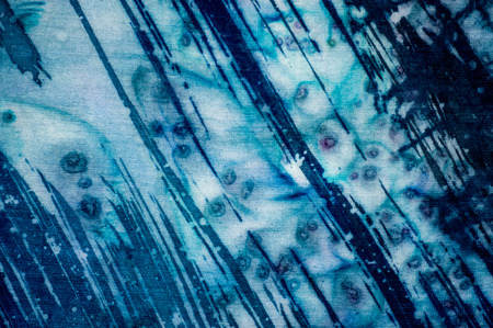 Abstraction, turquoise and violet, hot batik, background texture, handmade on silk, abstract...