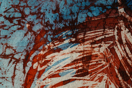 Stripes, hot batik, background texture, handmade on silk, abstract surrealism art