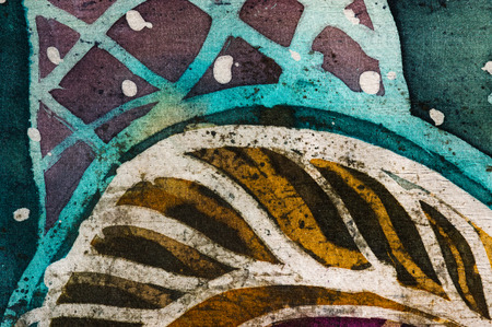 Abstraction, hot batik background texture, handmade on silk, abstract surrealism artの写真素材