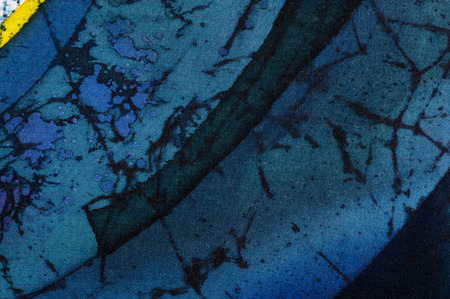 Abstraction, turquoise and violet, hot batik, background texture, handmade on silk, abstract...