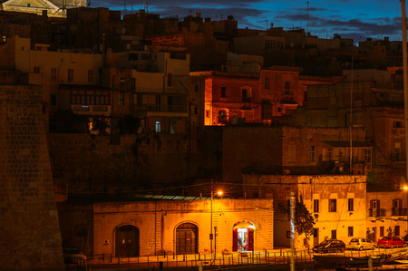 Night in Senglea, Maltaのeditorial素材