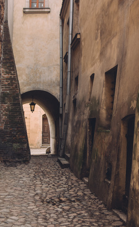 Street view in old center of Lublin, Polandの写真素材