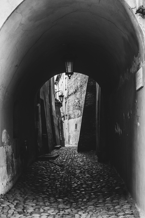 Street view in old center of Lublin, Polandの写真素材