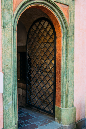 View to entrance in Wawel castle in Krakow, Polandのeditorial素材