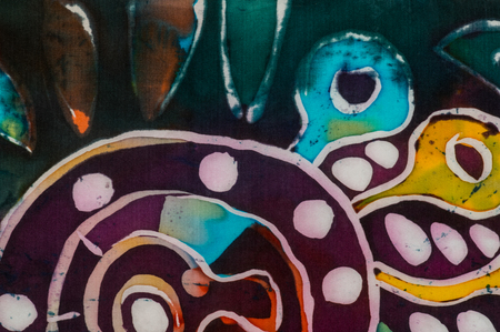 Abstraction, fragment, hot batik, background texture, handmade on silk, abstract surrealism art