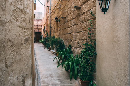 Typical street view in Maltaの写真素材