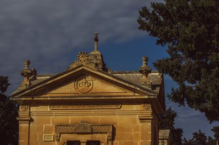 View to crypt on Addolorata cemetery, Maltaの写真素材