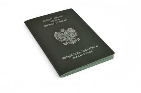 polish, seaman's, book, isolated,の写真素材