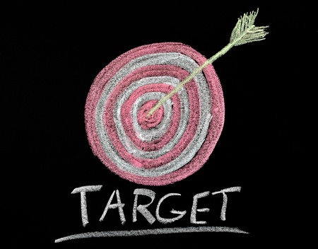 target on a chalkboard 