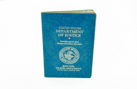 US refugee travel documentの写真素材