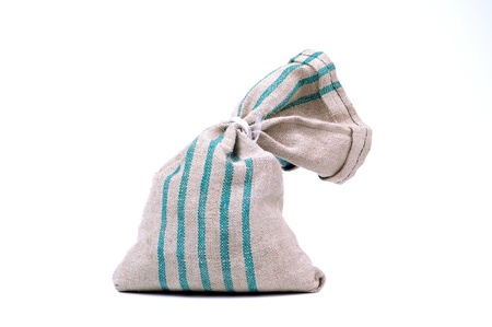 money bag with isolated on a white backgroundの写真素材