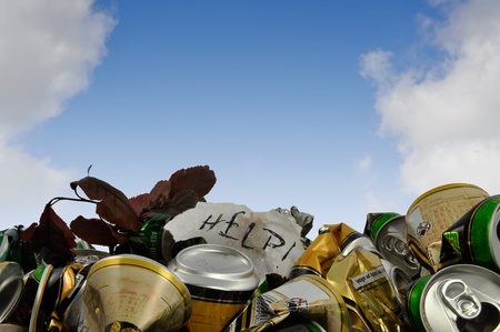polluted environment, the planet is calling for helpの写真素材