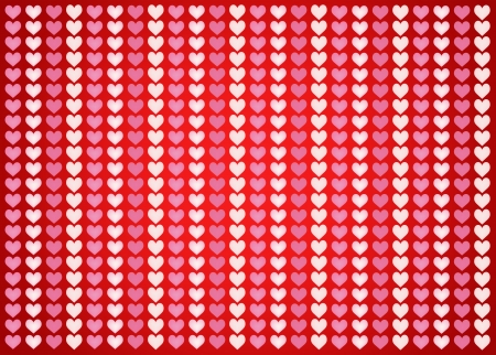 Background made ââof different shades of red heartsの写真素材