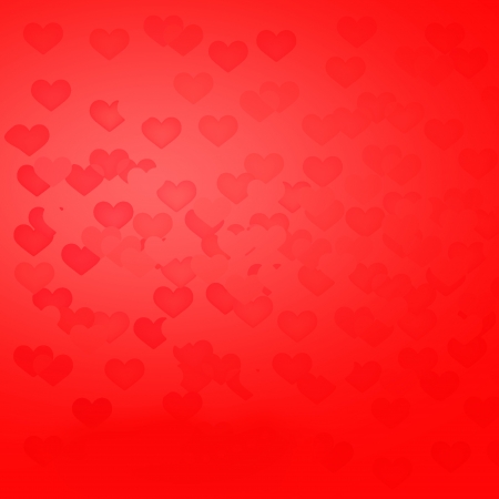 Red background with hearts and vignetteの写真素材