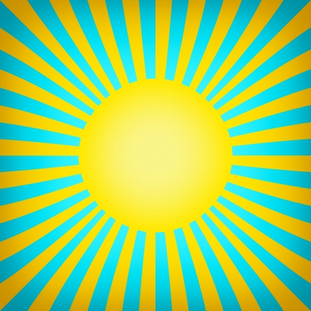 Abstract background with yellow and blue raysの写真素材