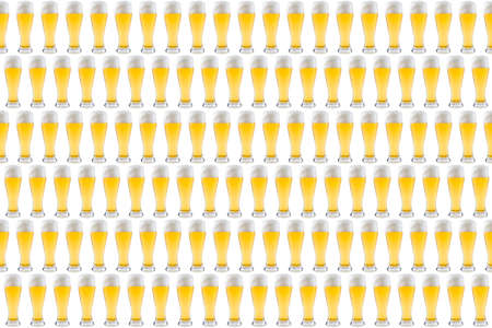 Pattern, background made of glass with beerの写真素材