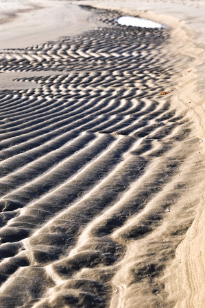 Texture of sand on a beach, Baltic sea, Poland.の写真素材