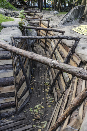 Swinoujscie, Poland, September 15, 2012: Historical reconstruction of the Battle of the Second World Warのeditorial素材