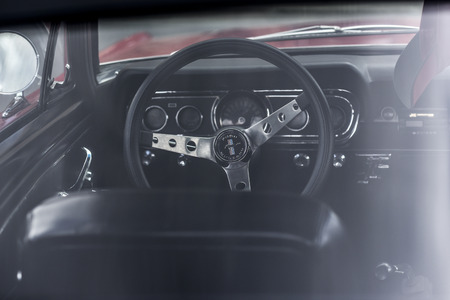 Szczecin, Poland, July 17, 2017: Ford Mustang 289, inside view.のeditorial素材