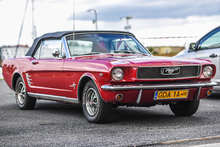 Szczecin, Poland, July 17, 2017: Ford Mustang 289, front view.のeditorial素材