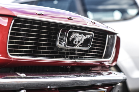 Szczecin, Poland, July 17, 2017: Ford Mustang 289, view on a detail.のeditorial素材