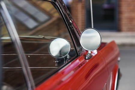 Szczecin, Poland, July 17, 2017: Ford Mustang 289, view on a detail.のeditorial素材