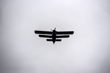 Historical reconstruction of the battle at Arnhem allied aircraft flying in the skyの写真素材