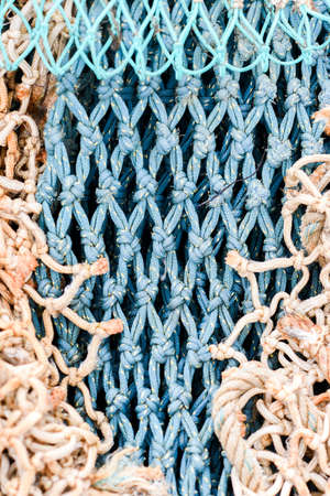 Elements of old fishing nets in the port.