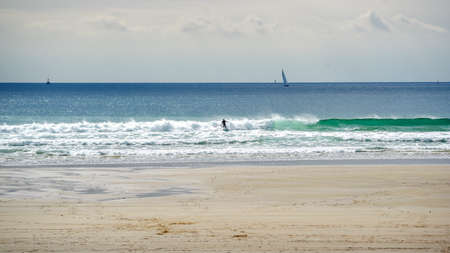 Old wooden boat, with a mooring rope, texture.の写真素材