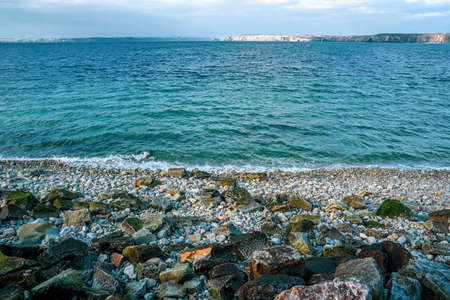 Old wooden boat, with a mooring rope, texture.の写真素材