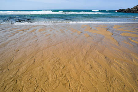Beautiful oceanic landscape. Rocks jutting out of turquoise water off the coast of the Atlantic...