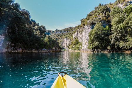 Verdon canyon in France, beautiful natural landscape.の写真素材