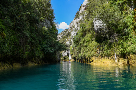 Verdon canyon in France, beautiful natural landscape.の写真素材