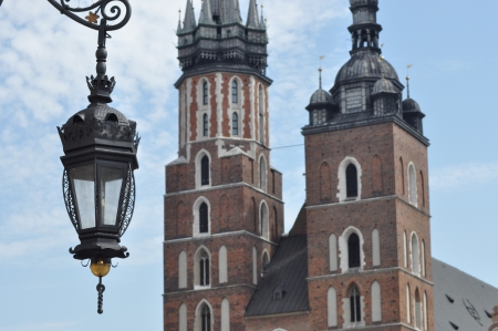 The Basilica in Krakau in Polandの写真素材