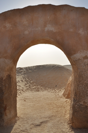 The town of Star Wars  Northern Sahara  Tunisia  The scenery on the American production の写真素材