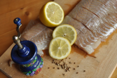 Fillet of fish. Dish, main dish. Fasting food seasoning