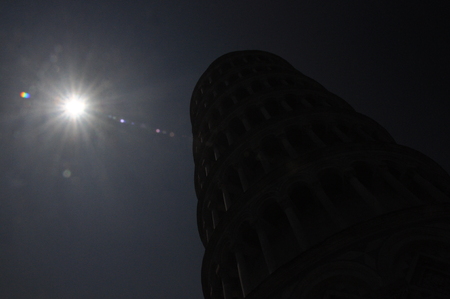 Leaning Tower of Pisa. Tourism and recreation in Italy.の写真素材