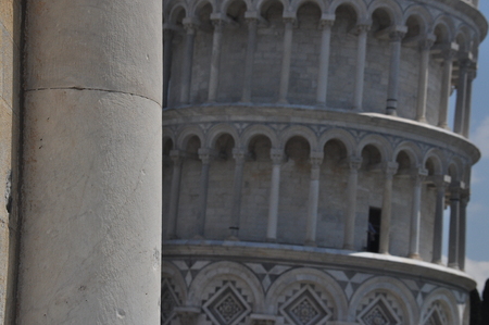 Leaning Tower of Pisa. Tourism and recreation in Italy.の写真素材