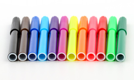 multicolor children felt-tip pensの写真素材