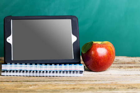 Tablet pc and different schoolchild and student studies accessories. Back to school concept.の写真素材
