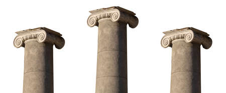 Elements of architectural decorations of buildings, columns and tops, gypsum stucco molding, wall texture and patterns. On the streets in Minsk, public places.の写真素材