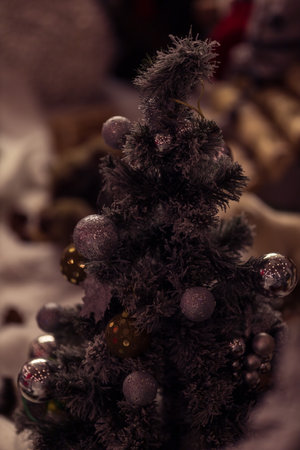 New Year's composition and Christmas stories, postcards for congratulationsの写真素材