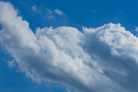 Panarama Blue sky and white clouds. Texture background for designの写真素材