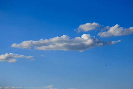Panarama Blue sky and white clouds. Texture background for design