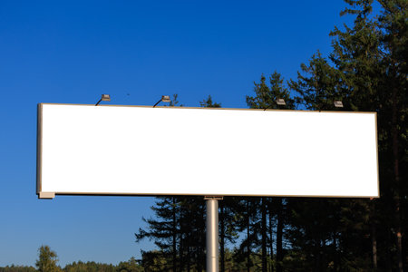 Background for design, billboards on city streets and along roadsの写真素材