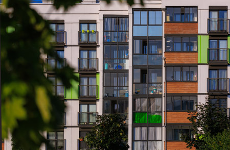 Cityscape, modern buildings on a summer dayの写真素材