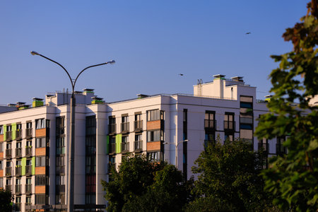 Cityscape, modern buildings on a summer dayの写真素材