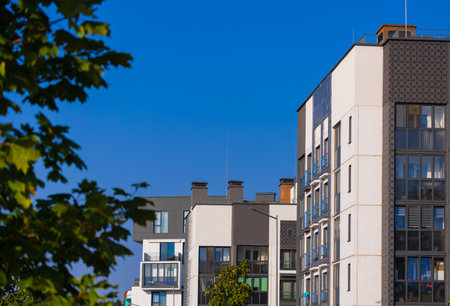 Cityscape, modern buildings on a summer dayの写真素材